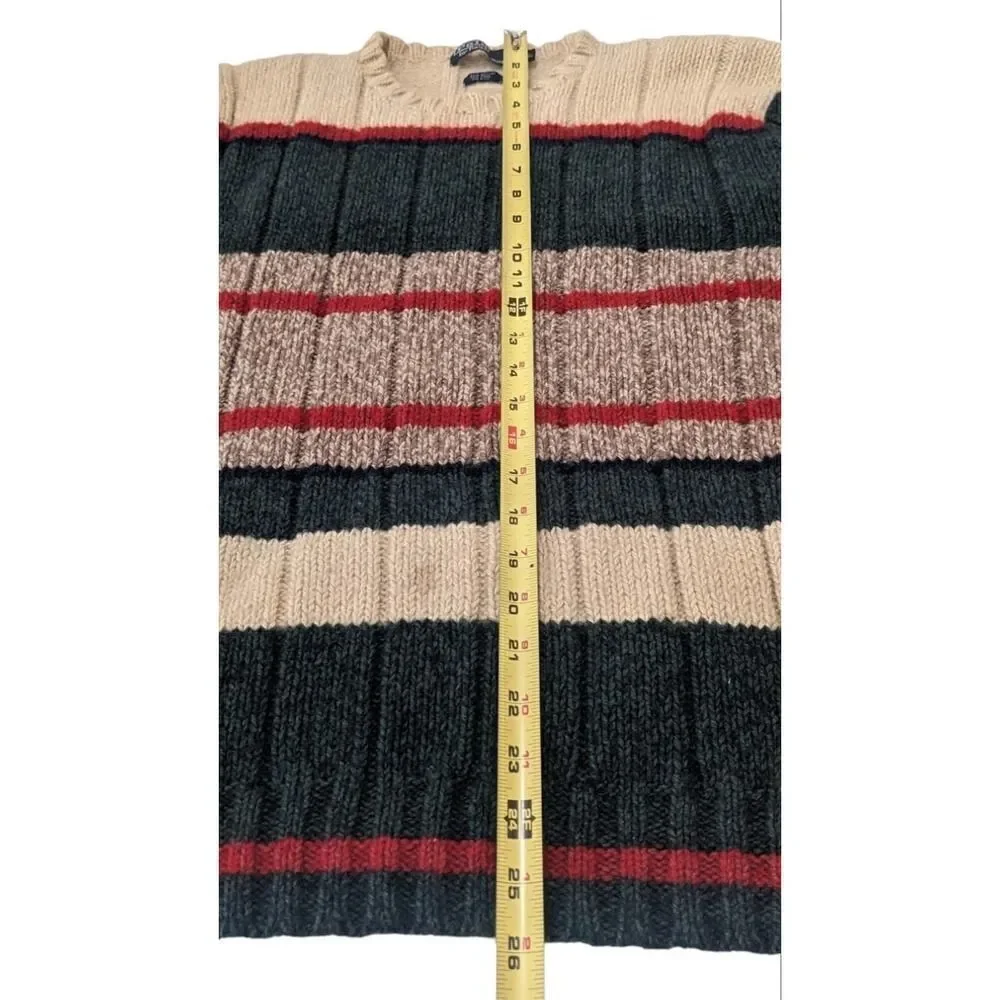 Polo Ralph Lauren Khaki Hunter Green Red Rugby Sweater XL Outdoors Vintage 90s‎